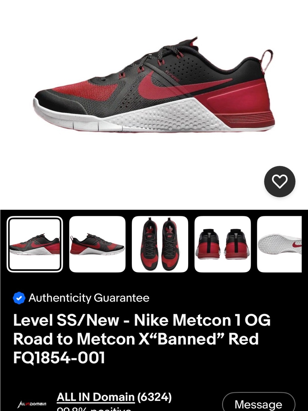 Nike Red and Black Men's Training Sneakers